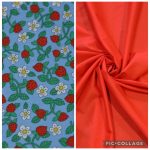 Strawberries and poppy red