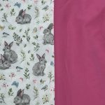 White with grey bunnies combined with pink
